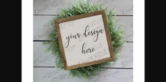 Farmhouse Sign Mockup Mock-Up Poster 1