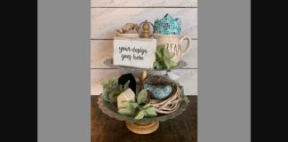 Farmhouse Style Sign Mockup Tiered Tray Poster 1