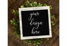 Farmhouse Style Sign Mockup Poster 1