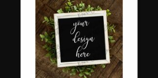 Farmhouse Style Sign Mockup Poster 1