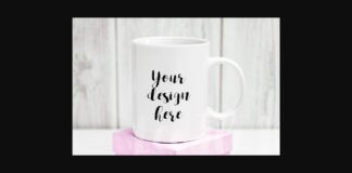 Feminine Modern Coffee Mug Mockup Poster 1