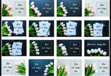 Flowers Mockup Styled Stock Photography Stock Photo Poster 1