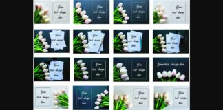 Flowers Mockup Styled Stock Photography Stock Photo Poster 1