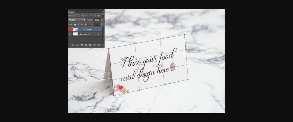 Food Table Catering Name Card Mockup Poster 4