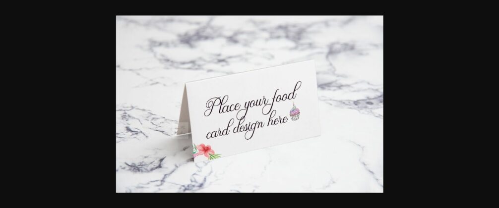 Food Table Catering Name Card Mockup Poster 1