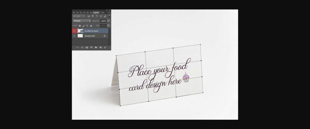 Food Table Catering Card Mock Up Poster 2