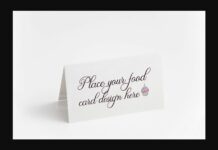 Food Table Catering Card Mock Up Poster 1