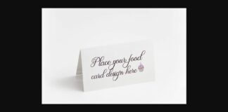 Food Table Catering Card Mock Up Poster 1