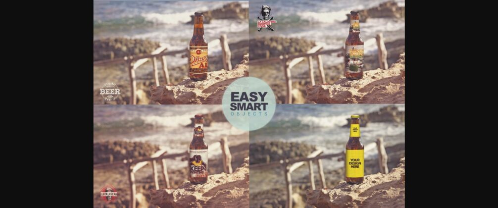 Formentera Beach View | Beer Mockup Poster 4