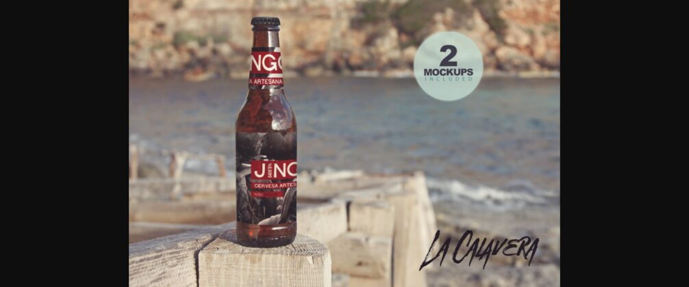 Formentera Beach View Duo | Beer Mockups Poster 1