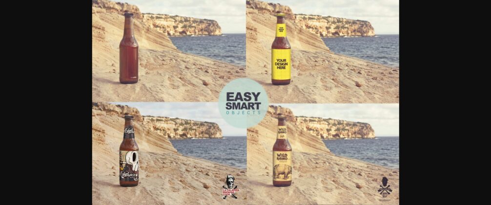 Formentera Sandstone Beach | Beer Mockup Poster 4