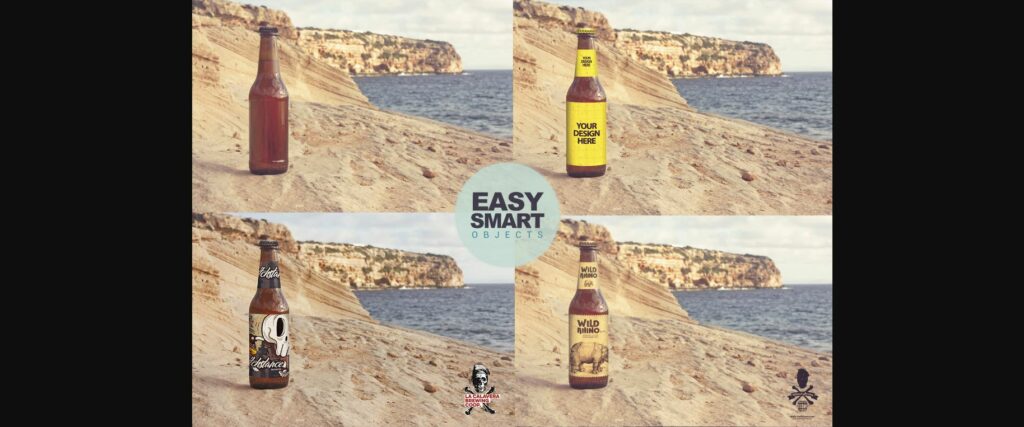 Formentera Sandstone Beach | Beer Mockup Poster 2