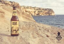 Formentera Sandstone Beach | Beer Mockup Poster 1