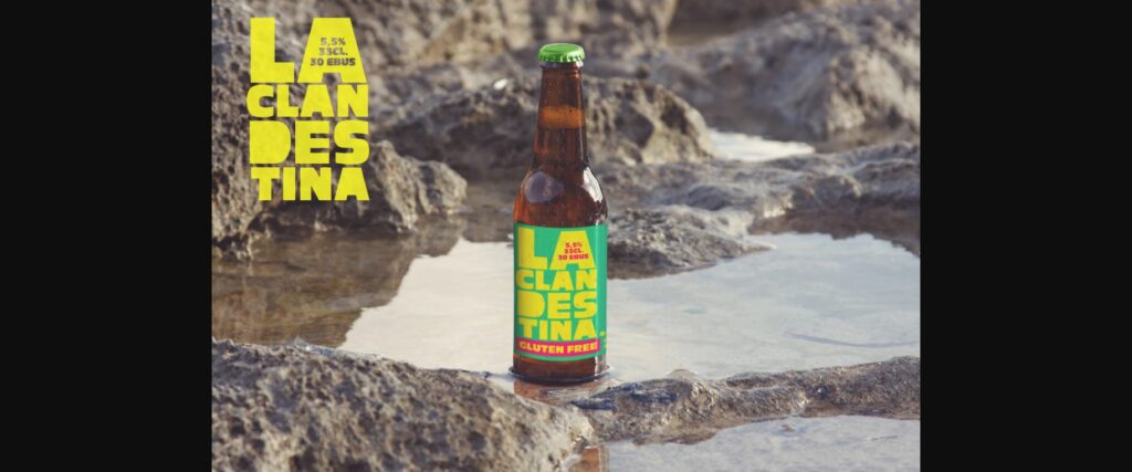 Formentera Stone Beach | Beer Mockup Poster 1