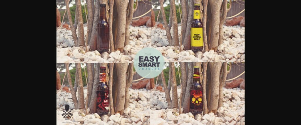 Formentera White Stone Beach | Beer Mockup Poster 2