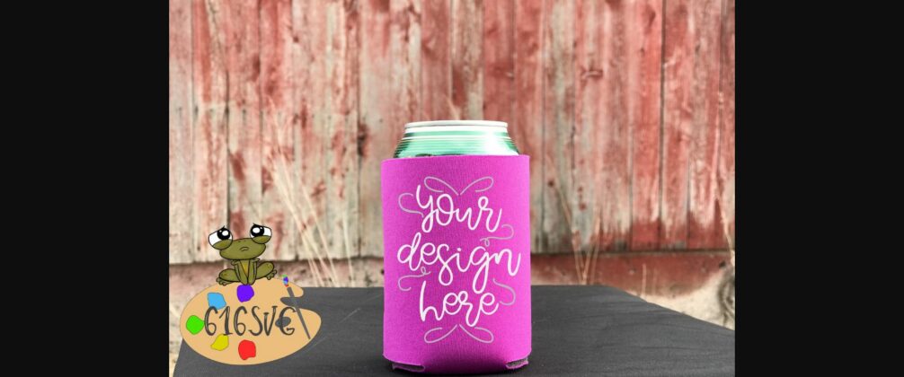 Fuchsia Can Cooler Mockup Poster 4