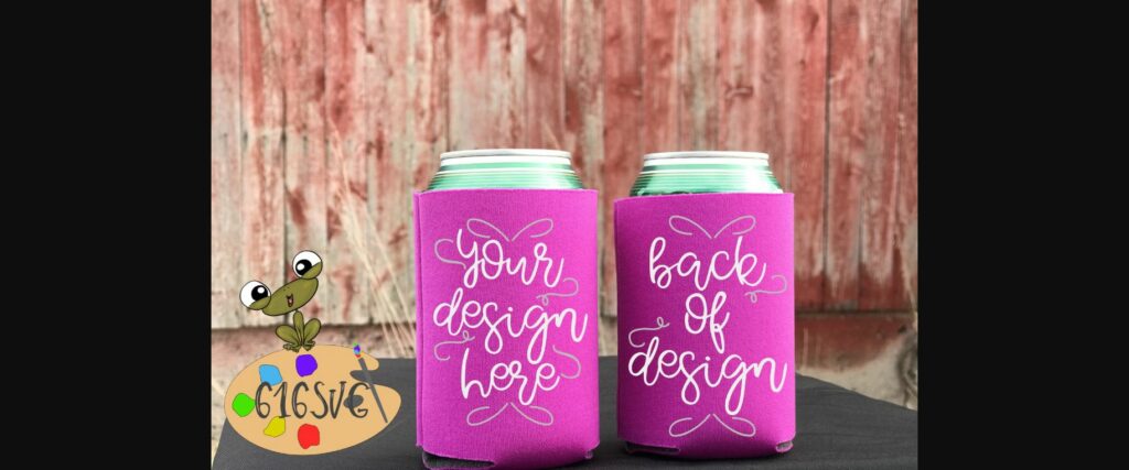 Fuchsia Can Cooler Mockup Poster 1