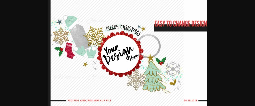 Glitter Scrapbook Christmas Clipart Mockup Bundle Poster 5