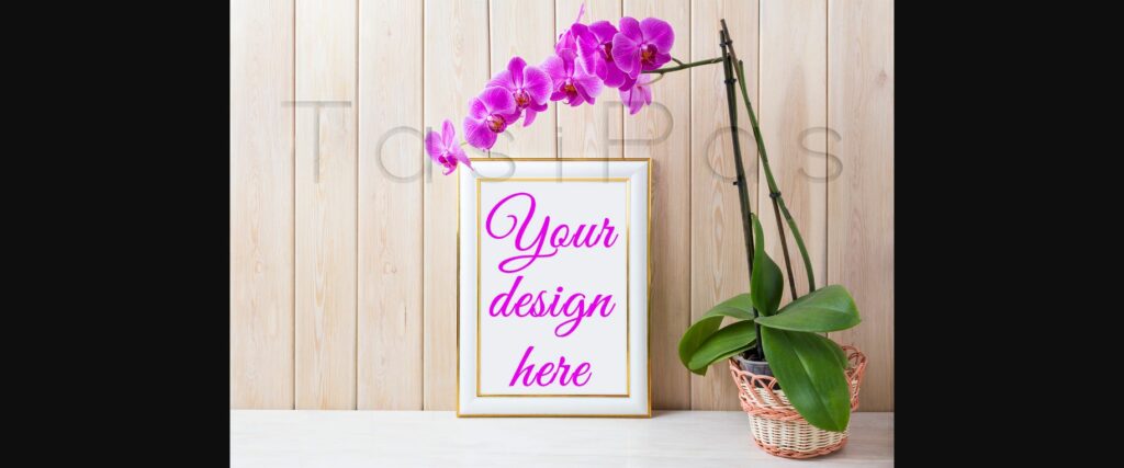 Gold Decorated Frame Mockup Poster 4