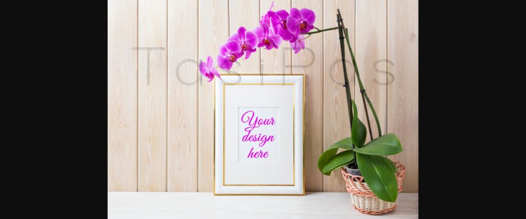 Gold Decorated Frame Mockup Poster 1