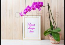 Gold Decorated Frame Mockup Poster 1