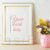 Gold Decorated Frame Mockup with Wildflowers in Pink Vase