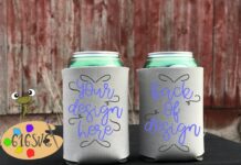Grey or Gray Can Cooler Mockup Poster 1