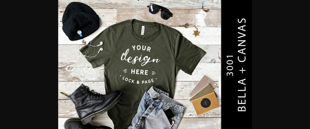 Guys Army Bella Canvas 3001 Mockup Shirt Poster 1