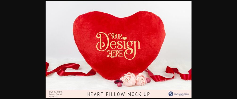 Heart Pillow Mock Up Poster 1