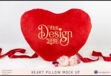 Heart Pillow Mock Up Poster 1
