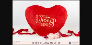 Heart Pillow Mock Up Poster 1