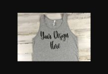 Heather Grey Tank Top Mockup Photo Poster 1