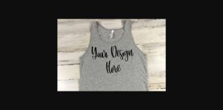 Heather Grey Tank Top Mockup Photo Poster 1