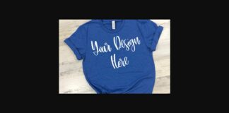 Heather Royal Blue Unisex T-shirt Mockup Photo Poster 1