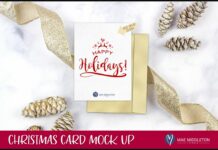 Holiday / Christmas Card / Stationery Mock Up Poster 1