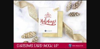 Holiday / Christmas Card / Stationery Mock Up Poster 1