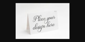 Horizontal A6 A5 Greeting Card Mockup Poster 1