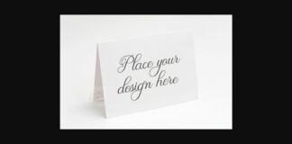 Horizontal Greeting Card Mockup Poster 1