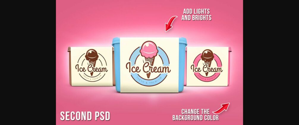 Ice Cream Mockup Poster 4