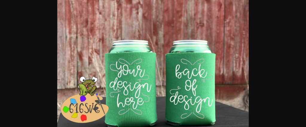 Kelly Green Can Cooler Mockup Poster 4