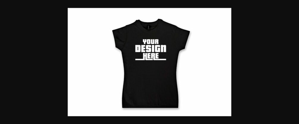 Lady T-shirt Mock Up Psd File with Layers Poster 2