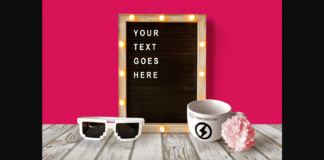 Letter Board and Mug Mockup Poster 1