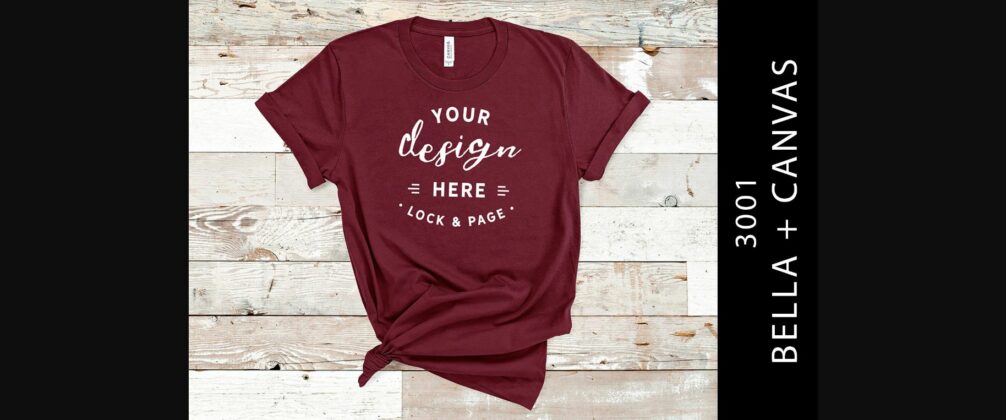 Maroon Bella Canvas 3001 T Shirt Mockup Poster 1