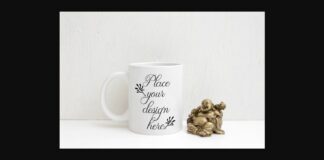 Meditation Coffee Mug Mockup Poster 1