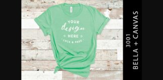 Mint Bella Canvas 3001 T Shirt Mockup Poster 1