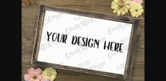 Mock-Up Farmhouse Sign Poster 1