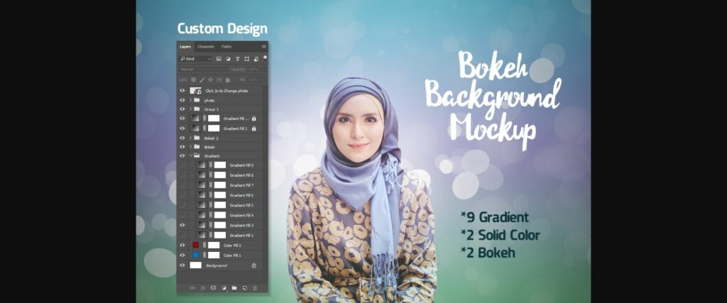 Mockup Bokeh Background Poster 8