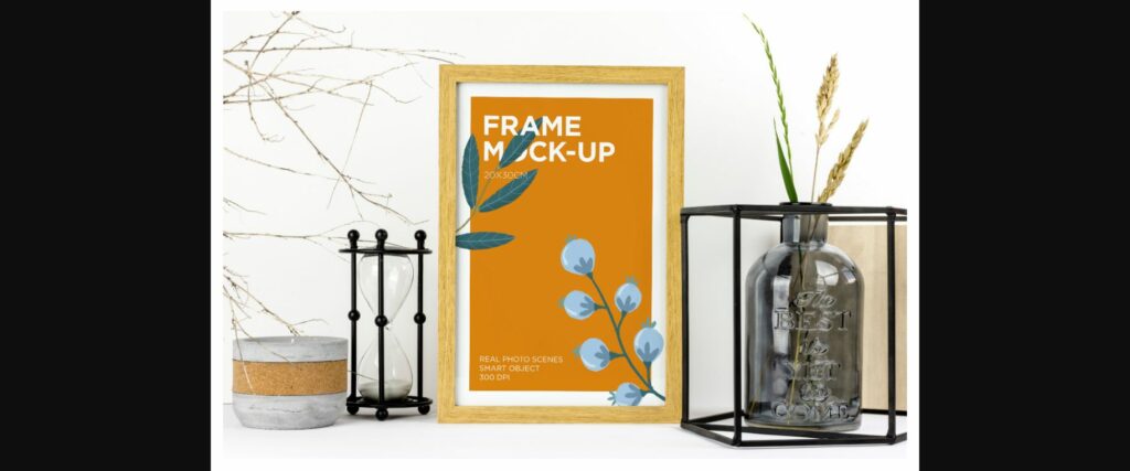 Natural Wood Frame Mockup Poster 1