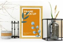 Natural Wood Frame Mockup Poster 1