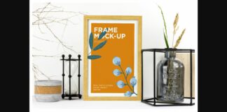 Natural Wood Frame Mockup Poster 1